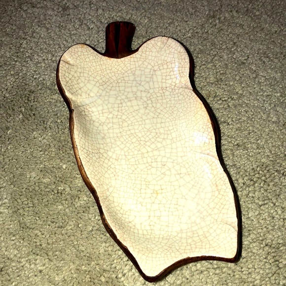 Treasure Craft Leaf‎ Intentional Spoon Rest  Trinket Dish Made In U.S.A. - Picture 1 of 11